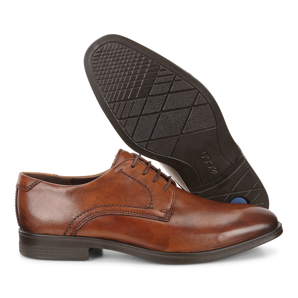 ECCO Mens Dress Shoes Brown - Melbourne Tie - MYL-349568